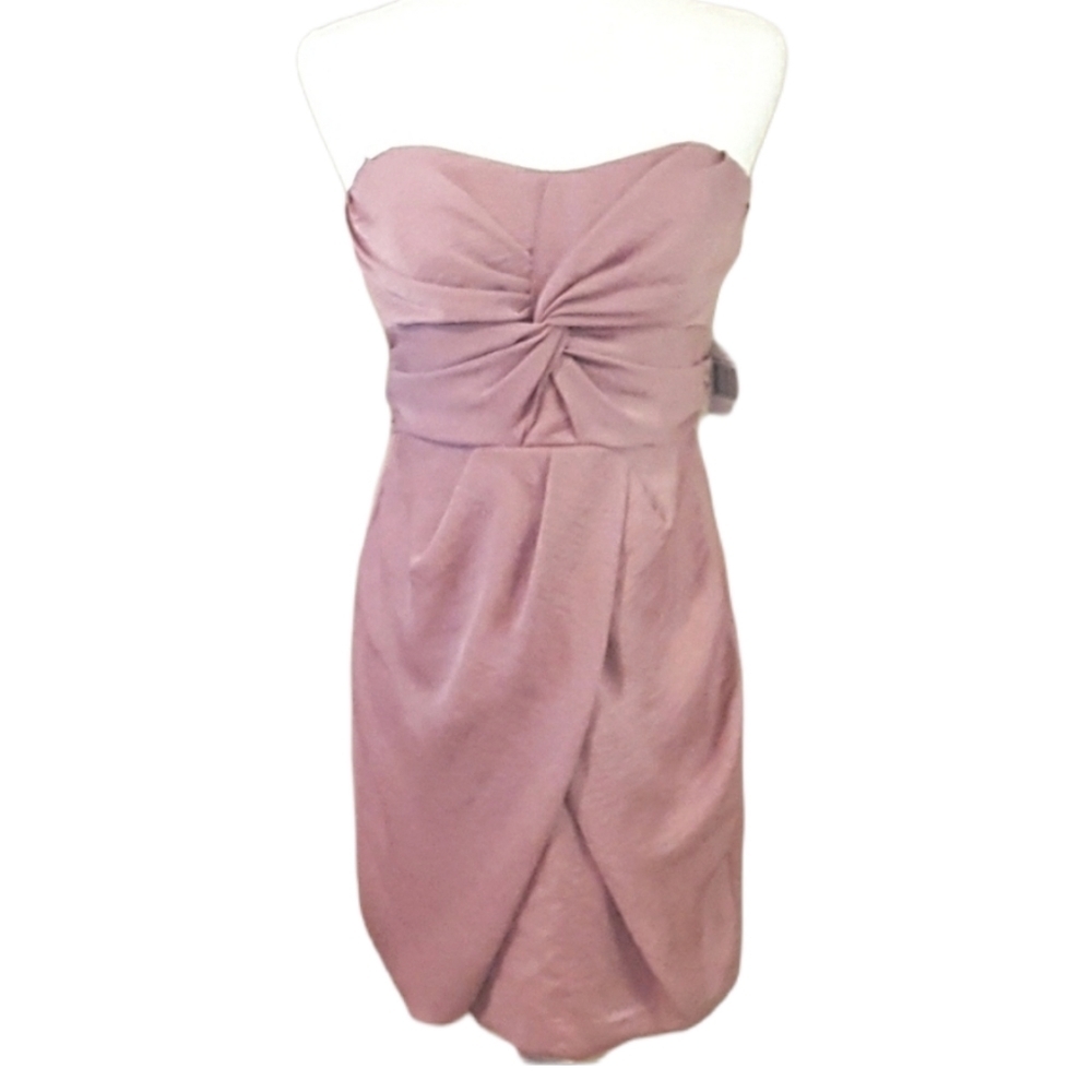Teeze Me Y2K Mauve Strapless‎ Sheath Dress